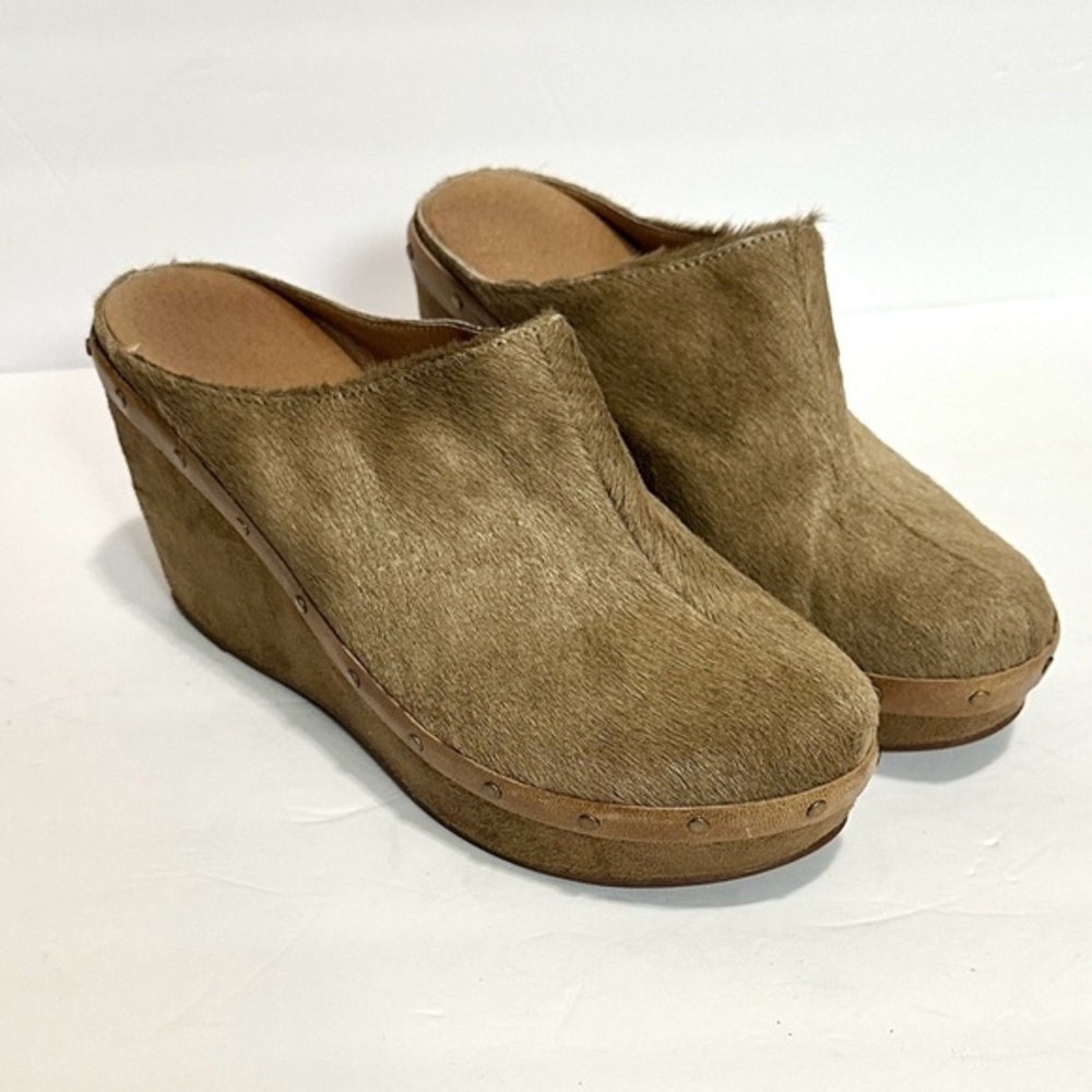 Antelope Brown Wedge Mules size 40